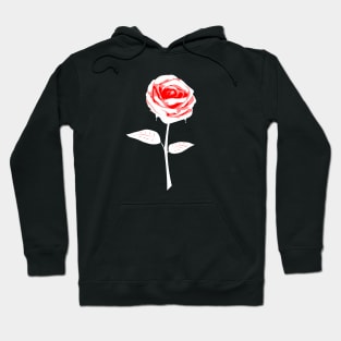 Red White Rose / Dark Clothes Hoodie